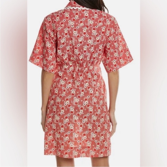 SEA NEW YORK DAISY PRINT BUTTON FRONT SHIRT DRESS ELBOW SLEEVES SIZE 16 NWT $350 - Picture 2 of 11